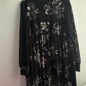 Maurices Black Floral Maternity Dress thumbnail 5