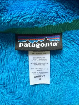 Patagonia Blue Fleece Pullover with Green Pocket Accent thumbnail 6
