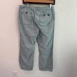 The North Face Womens Railroad Striped‎ Linen Blend Drawstring Pants Size 10 S thumbnail 5