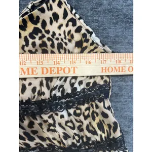 No‎ Boundaries Leopard Print Lace Up Cami Top Juniors XXL Y2K Coquette Lace Trim thumbnail 6