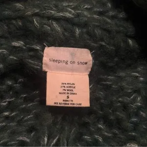 Anthropologie Sleeping‎ on Snow Green Knit Wool Blend Zipup Jacket Cabin Cozy S thumbnail 10