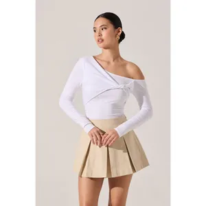 ASTR the Label Kora Top in White Small New Womens Long Sleeve Tee thumbnail 11