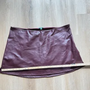 Wild Fable Burgundy Faux Leather Skort Mini Skirt XXL Wine Purple Side Slit thumbnail 4