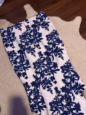 Hobbs London floral white blue shift dress $348 party formal classic fall thumbnail 8