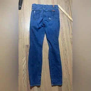 7 for all mankind the skinny Jean distressed thumbnail 5