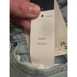 Abercrombie Jeans The Dad High Rise Curve Love, Ripped Wash 26/2S Distressed thumbnail 10