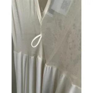 FLORA NIKROOZ Nightgown Coquette Fairy Large Maxi Chemise Dress Cream Lace Mesh‎ thumbnail 5