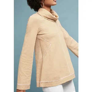 Anthropologie Maeve‎ Striped Cowl Neck Mustard Tai Sweater Top Size XS thumbnail 6