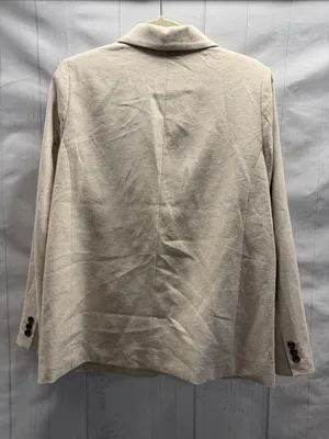 Old Navy NWT Oatmeal Taylor Fitted Linen Blend Suit Blazer Jacket Size Small thumbnail 5
