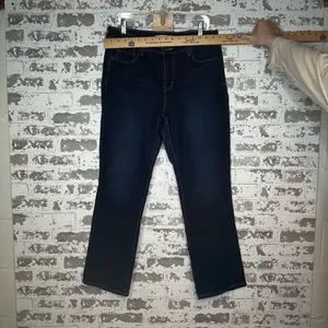 Levis | women dark wash 505 straight denim jeans thumbnail 6