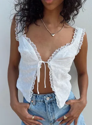 Princess Polly Merrelle Top White thumbnail 1