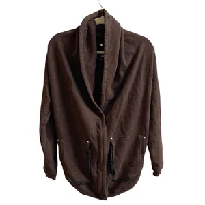 Wilfred Free Cardigan Women‎ Small Brown Cozycore Shawl Collar Hooded Fleece thumbnail 2