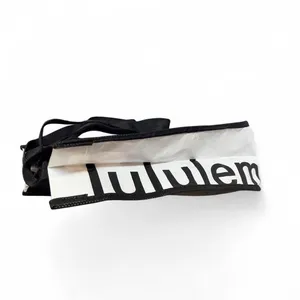 NWOT lululemon Black White Reusable Tote Gym Shopping Bag thumbnail 4