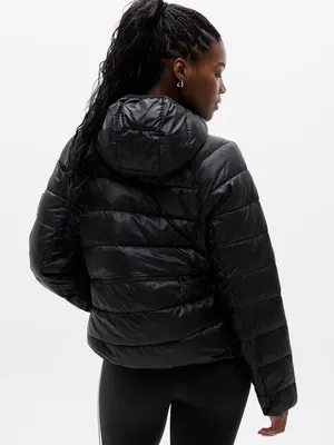 New Athleta M Aire Puffer Jacket Black Medium Regular thumbnail 7