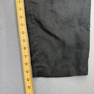 Quince Black 100% European Linen Elastic Waist Wide Leg Cropped Pants Small thumbnail 6