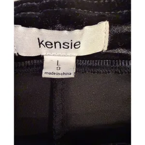 Kensie black velvet wide-leg lounge trousers Pull On Size Large thumbnail 5