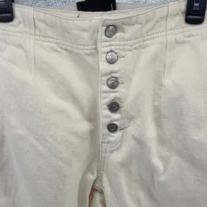 We The Free Osaka Cream Mid Rise Button Fly Barrel Jeans Women's 29 thumbnail 2