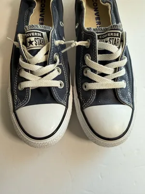 Converse Chuck Taylor All Star Low Top Canvas Lace-Up Sneakers Blue/White 7.5 thumbnail 2