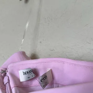 House of CB Naia Pink Strapless Mini Dress Flap Pocket‎ Bodycon L thumbnail 10