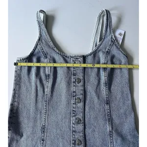 NWT FRAME The Shift Denim Dress Light Blue Wash Size 6 thumbnail 7