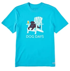 Life is Good Crusher Dog Days Teal Blue T Shirt 2XL NWT thumbnail 1