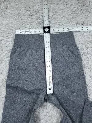 American Tall Women's Active Seamless Leggings Size Medium Tall MT Gray Black thumbnail 4