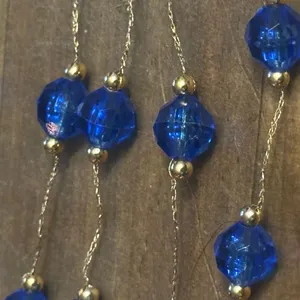Blue Bead Chain Necklace thumbnail 3