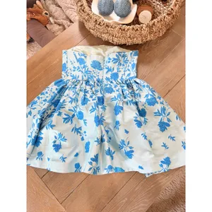 ML Monique Lhuillier Strapless‎ Floral Jacquard Mini Dress Womens Blue Size 12 thumbnail 3