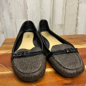 Michael Kors Women's 8.5 Brown MK Logo‎ Loafers Flats Casual Fashion thumbnail 2