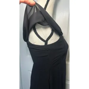 Birdy Grey Melissa Small Convertible Black Chiffon One Shoulder Bridesmaid Dress thumbnail 7