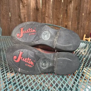 Justin Boots Gypsy Womens Brown Leather Cowgirl Western Boot Round Toe 7B Country thumbnail 7