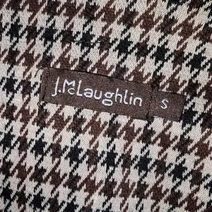 J‎ McLaughlin Womens Brown Black Houndstooth Penelope Dress Small thumbnail 4