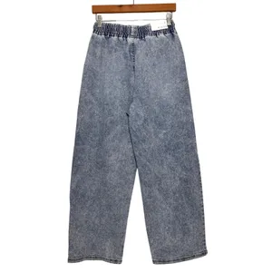 RISEN Light Wash Denim Slouchy Cropped Barrel Wide Leg Jeans Size Small thumbnail 3