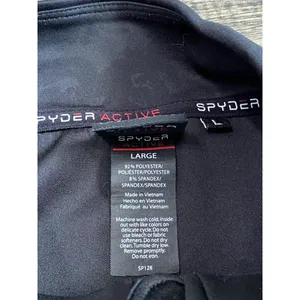 EUC Womens Spyder Active long sleeve 1/4 quarter zip cropped‎ camo black size L thumbnail 4