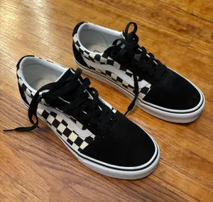 black and white vans sneakers thumbnail 1