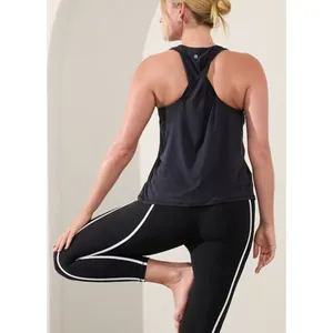 Athleta M With Ease Twist Back Tank Black Medium thumbnail 8