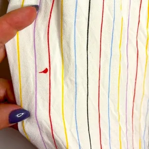 English Factory Smocked Flutter Cap Sleeve Stripes Dress thumbnail 12
