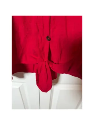 Knox Rose Red Lace Sleeve Blouse XXL thumbnail 7
