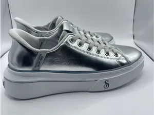NEW Sketchers Snoop Dogg Silver‎ Metallic WOMENS Size 7.5 thumbnail 1