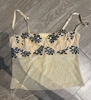 Shein Bustier Top Cami Lace Crop thumbnail 1