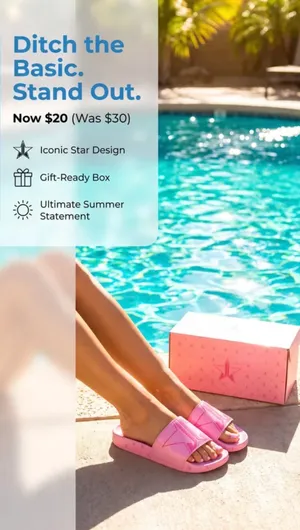 Jeffree Star Unisex  Pink Pool Slides thumbnail 2