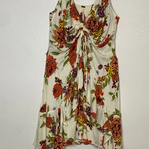 Free People Cream Floral Mini Dress Size M thumbnail 4