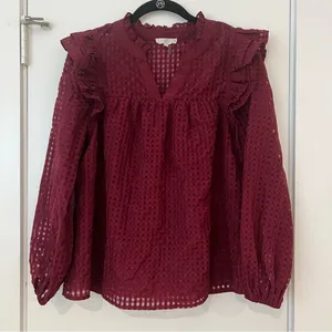 Metro Burgundy Blouse thumbnail 1