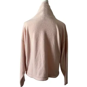 Aerie Mockneck Baby Pink Sherpa Sweater Sweatshirt Top Tie Waist Size Small thumbnail 2