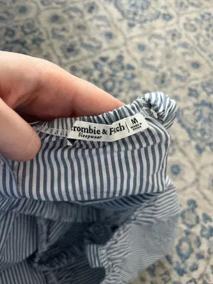 Abercrombie and Fitch Blue Striped Tank thumbnail 3