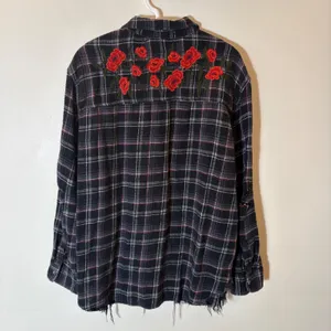 American‎ Eagle Boyfriend Fit Plaid Flannel Shirt Size Large thumbnail 6