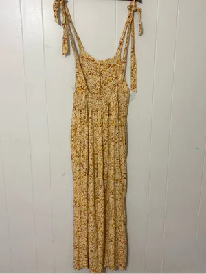 Free People Sugar Sands One Piece Honey Boho Wide Leg Jumpsuit XS Tie Strap thumbnail 11