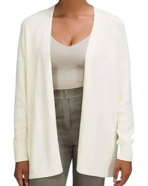 Lululemon Women's Side Slit Sweater Wrap Open Front Cardigan Ribbed Knit Size 4 thumbnail 1
