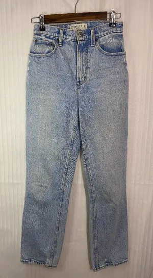 Abercrombie & Fitch 90s Straight Ultra High Rise Jeans Women's Size 24 Curve Lov thumbnail 1