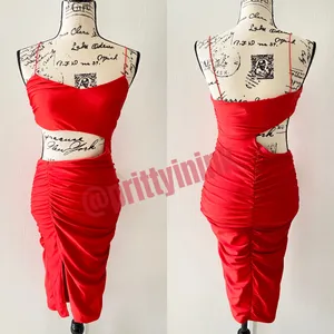 Tiger Mist Cheyenne Red Cut-out dress thumbnail 2